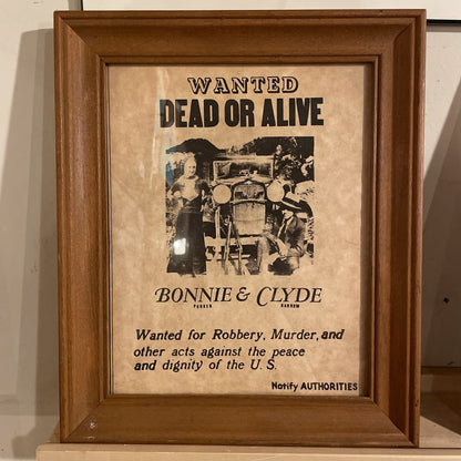 Wanted Bonnie & Clyde Mini Poster