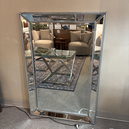 Large Silver Framed Mirror
