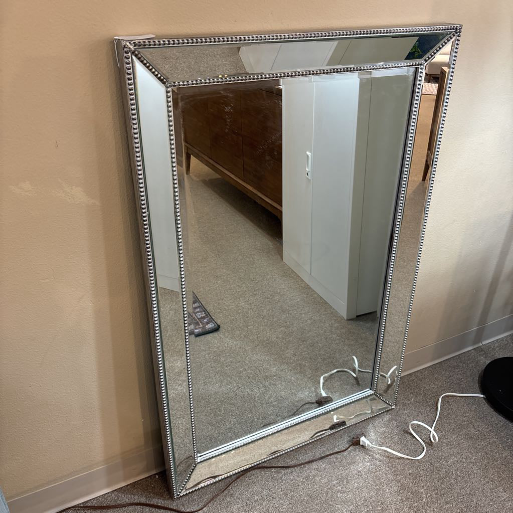 Large Silver Framed Mirror