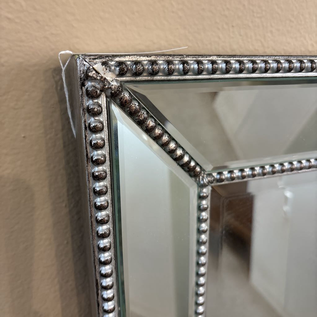 Large Silver Framed Mirror