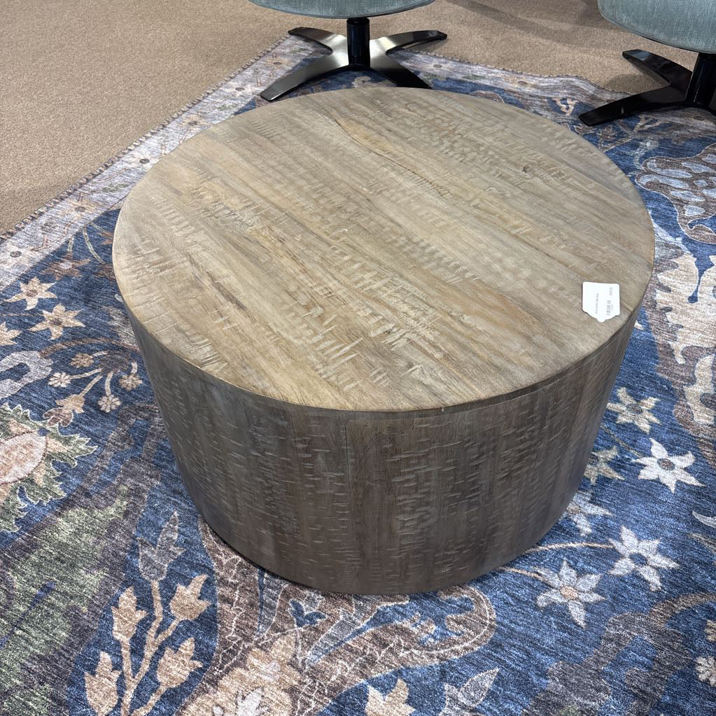 Drum Coffee Table Gray C COFFEE TABLES