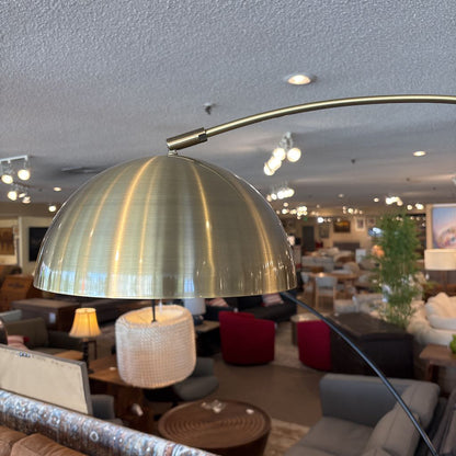 Brass Shade Smart Switch Arc Lamp