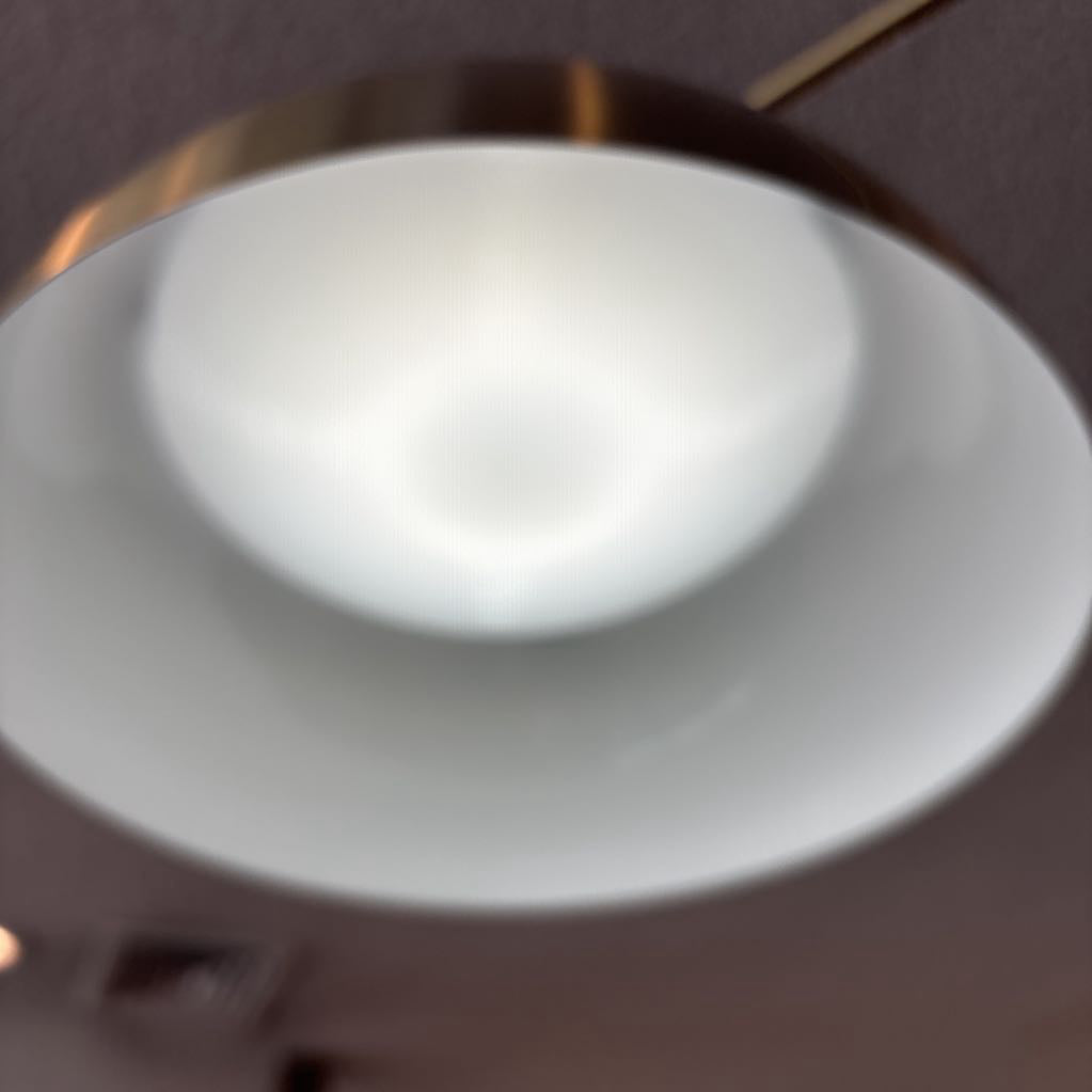 Brass Shade Smart Switch Arc Lamp