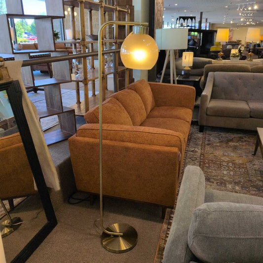Brass Globe Floor Lamp