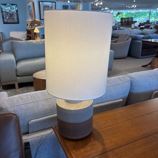 Brown Stripe Ceramic Table Lamp LAMPS