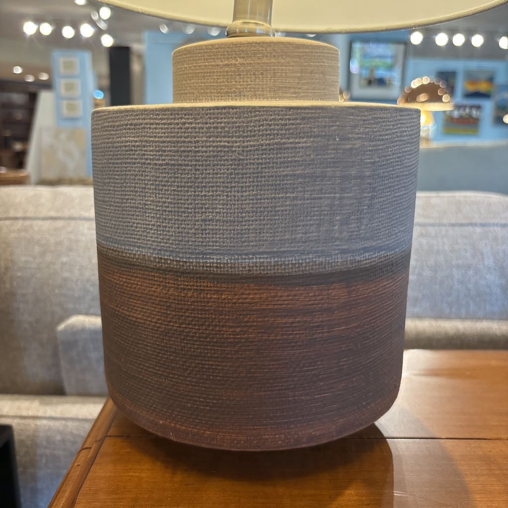 Brown Stripe Ceramic Table Lamp LAMPS