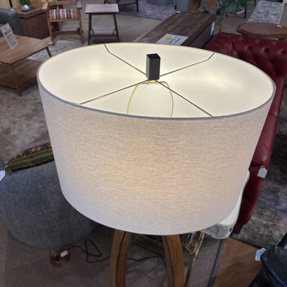 Oval Wood Floor Lamp