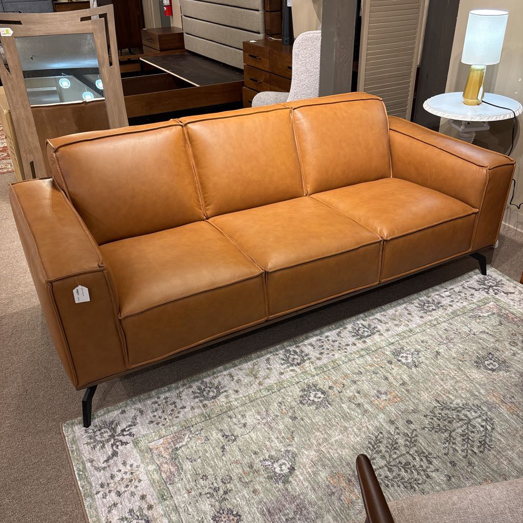 Mod Tan Leather Sofa U SOFAS