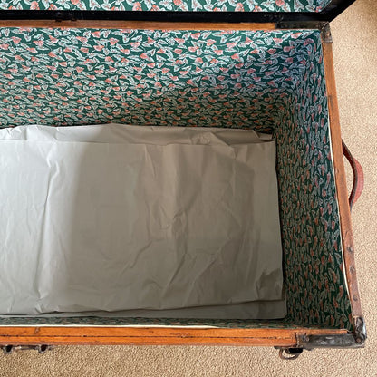 Wood Trunk with Metal Detailing