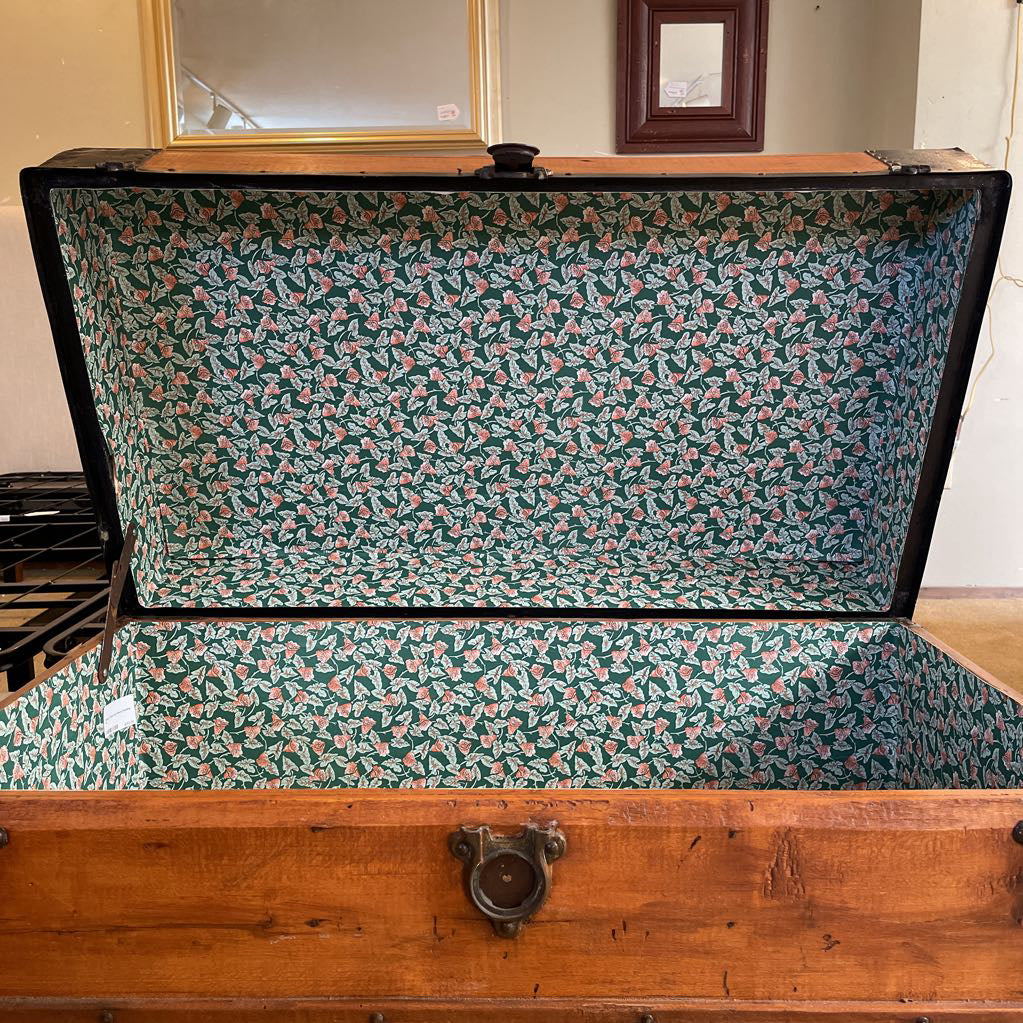 Wood Trunk with Metal Detailing