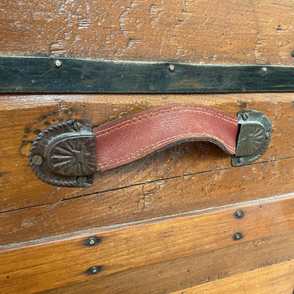 Wood Trunk with Metal Detailing