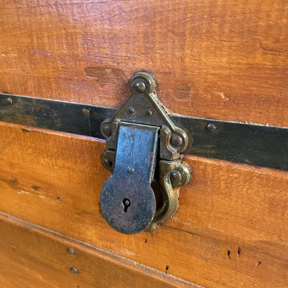 Wood Trunk with Metal Detailing