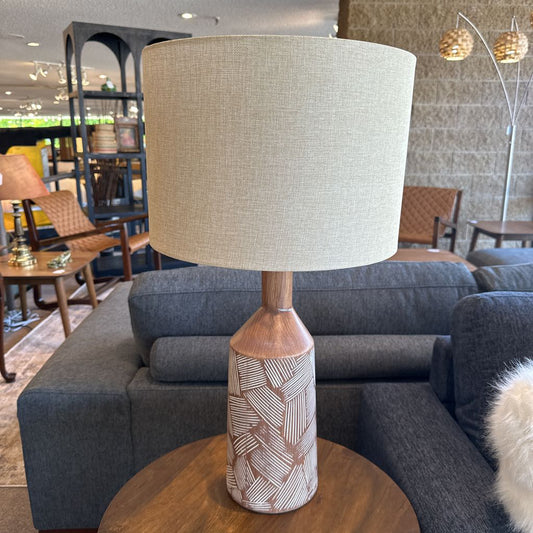 Brown Pattern Ceramic Table Lamp LAMPS