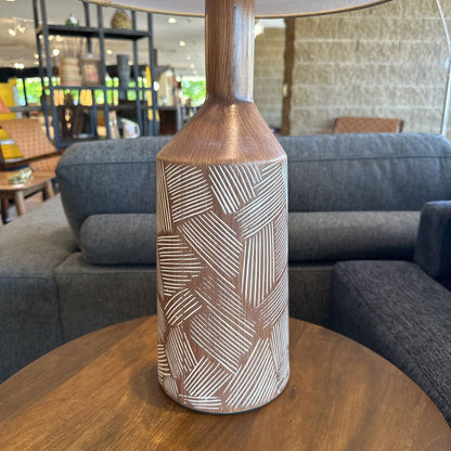 Brown Pattern Ceramic Table Lamp LAMPS