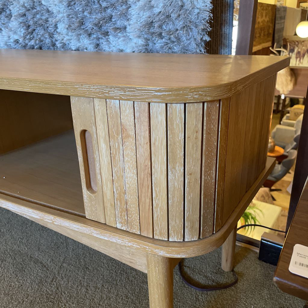 Reeded Natural TV Stand