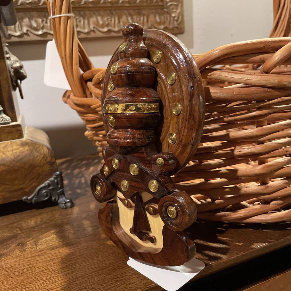 Asian Wooden Face Sculpture/Wall Decor