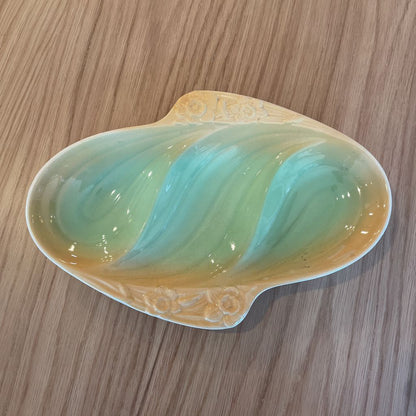 Shorter & Son/England Oval Green and Yellow Serving Dish