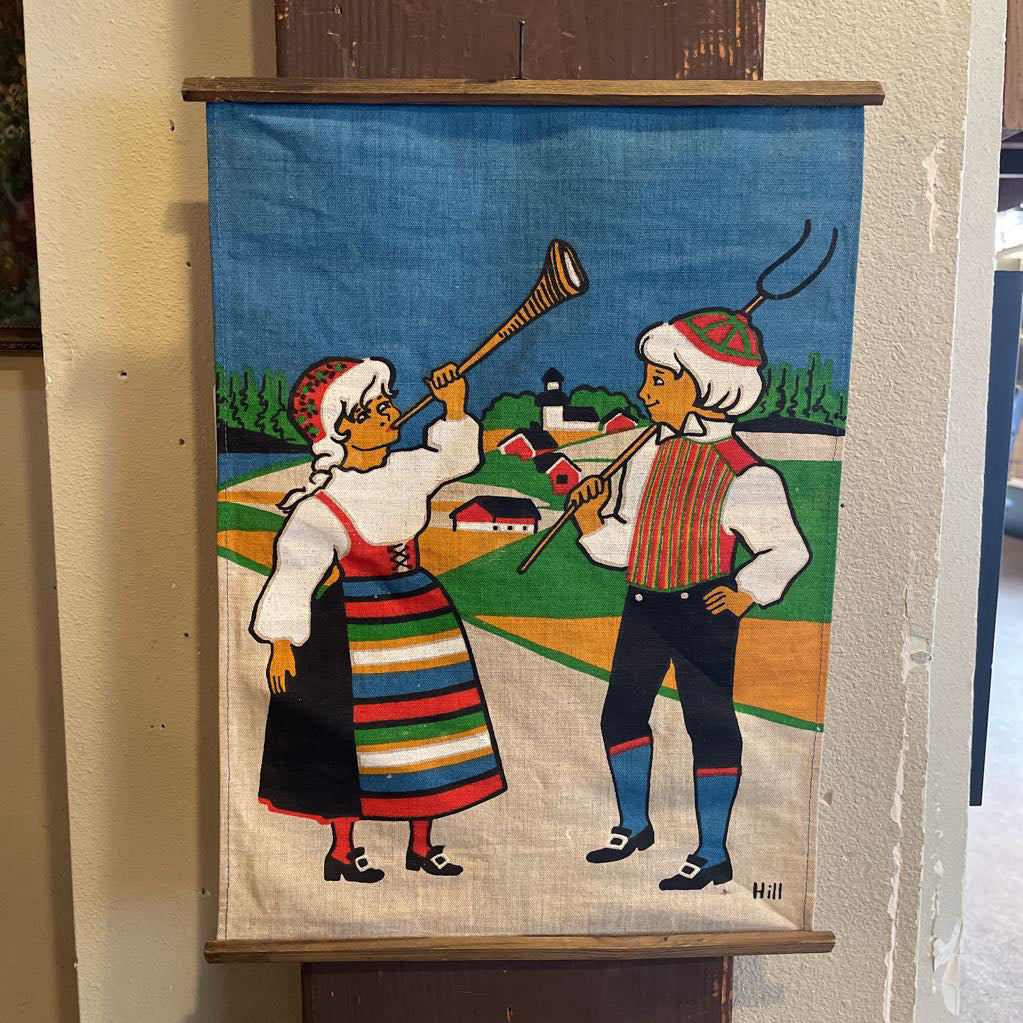 Swedish Boy and Girl Cloth Folk Art