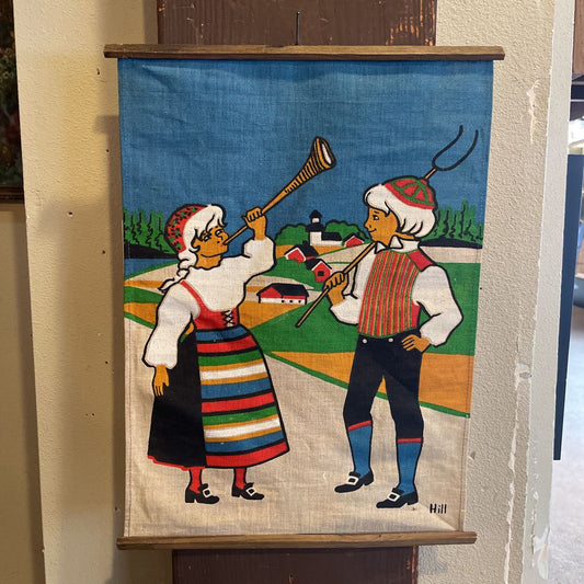 Swedish Boy and Girl Cloth Folk Art