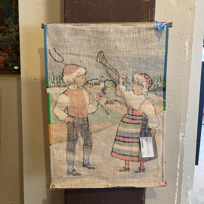 Swedish Boy and Girl Cloth Folk Art