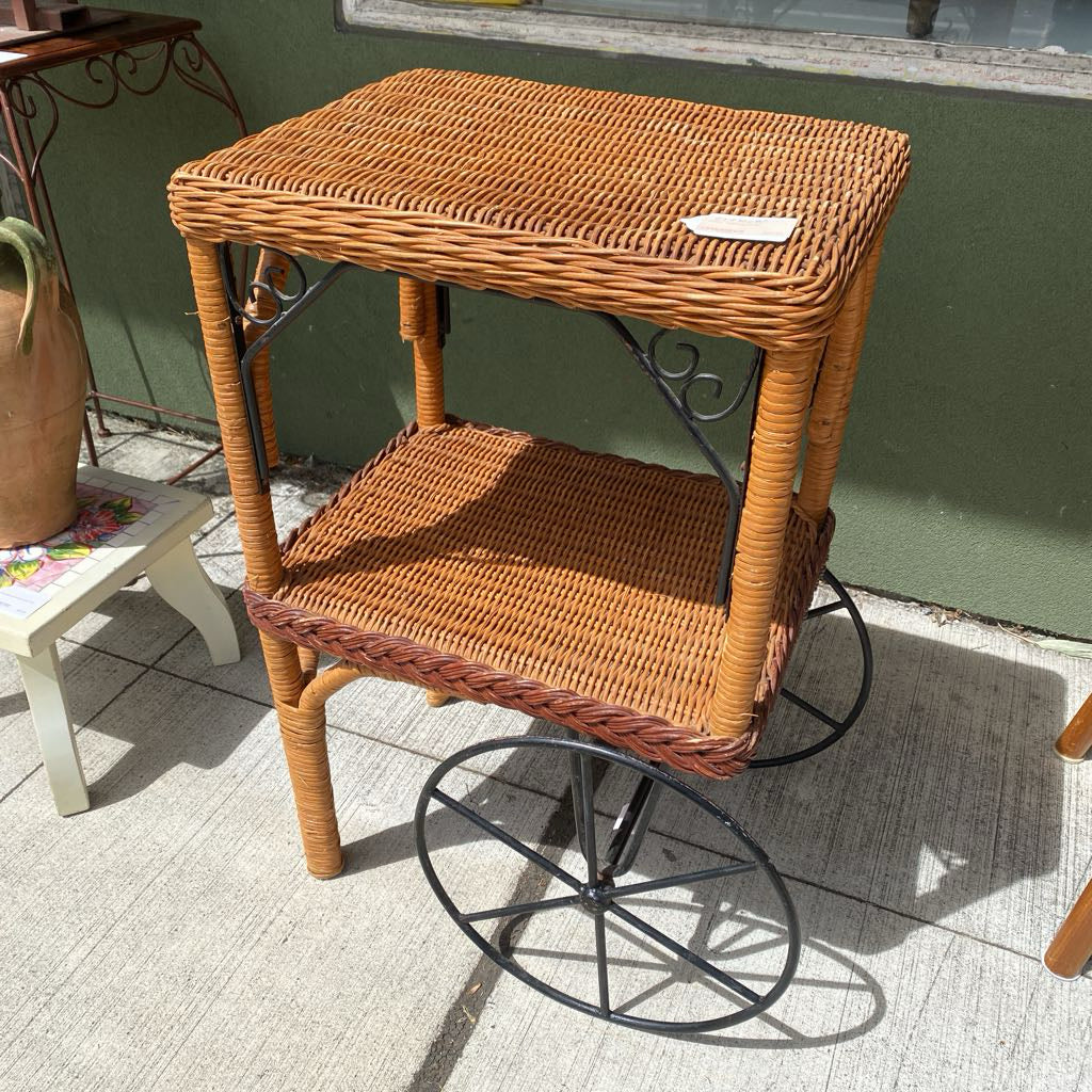 Wicker Trolley Cart