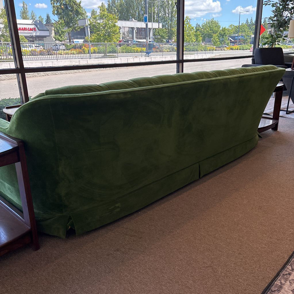 Green Tufted Vintage Sofa (AS IS)