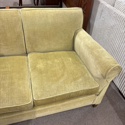 Yellow Rolled Arm Vintage Sofa (AS IS)