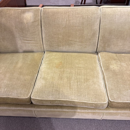 Yellow Rolled Arm Vintage Sofa (AS IS)