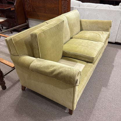 Yellow Rolled Arm Vintage Sofa (AS IS)