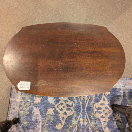 Vintage Cherry Wood 2-Tier Side Table