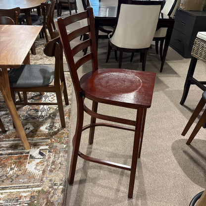 Vintage Cherry Wood Barstool (SET OF 3)