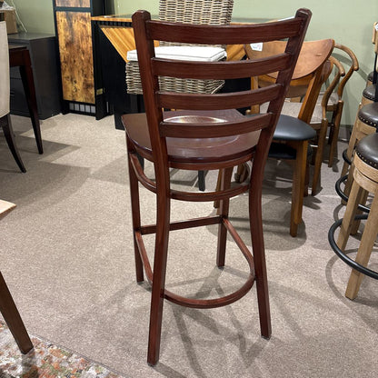 Vintage Cherry Wood Barstool (SET OF 3)