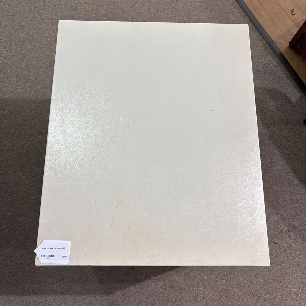 White 2 Drawer File Cabinet