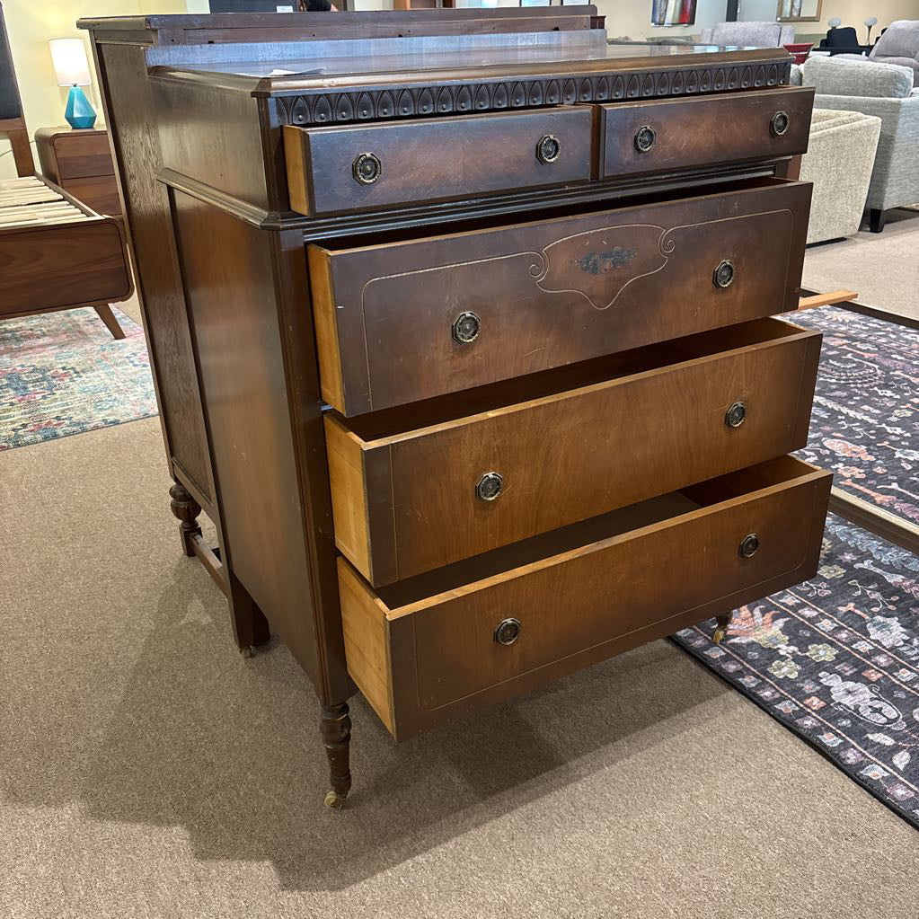 Vintage 5 Drawer Highboy
