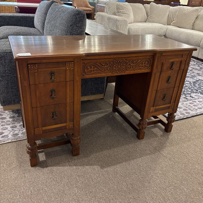 Ornate Vintage 6 Drawer Desk