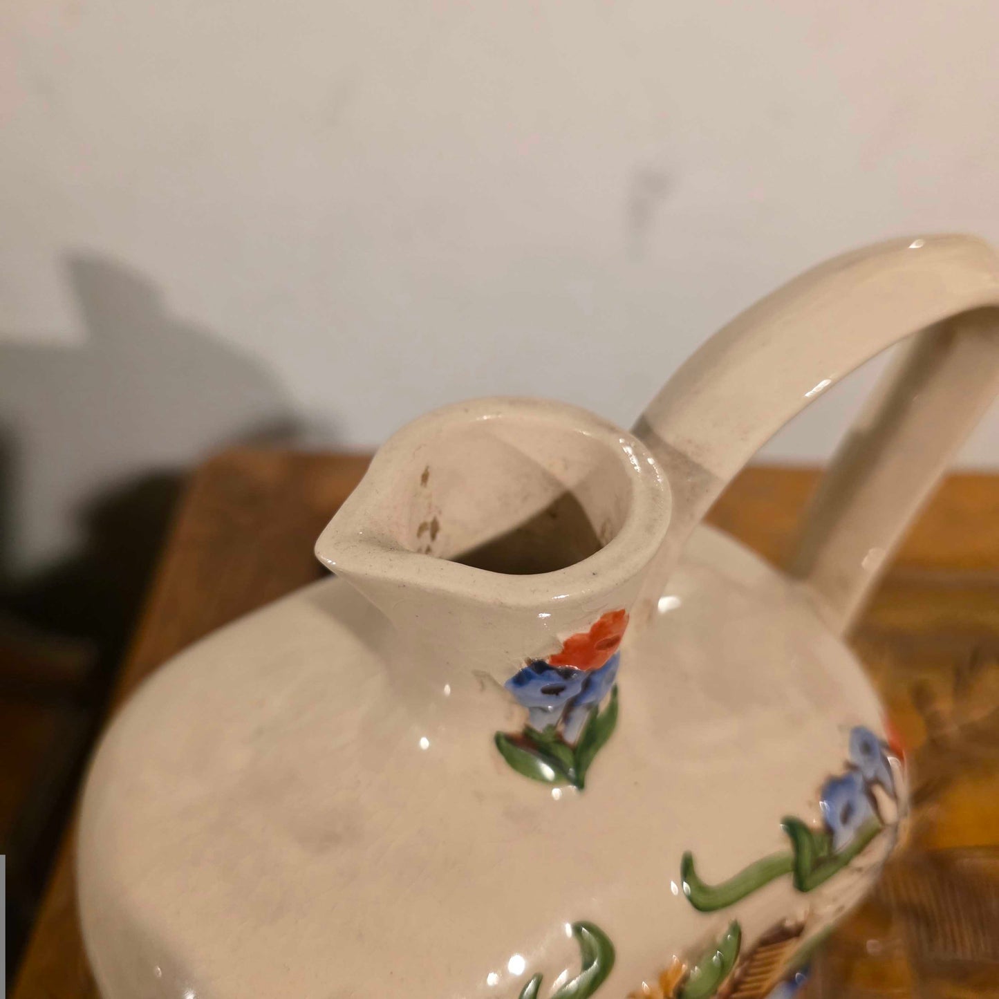 Heart-Shaped Alpine Flowers & Folk Musicians Decanter(Merkelbach?)