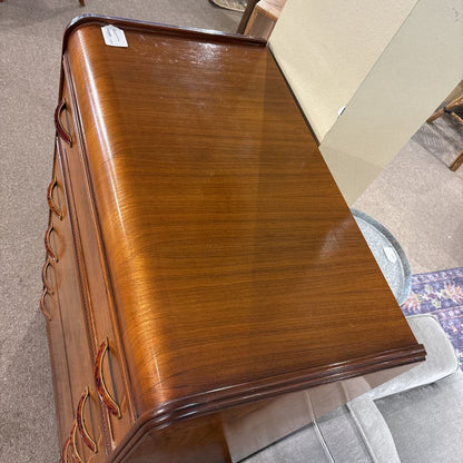 Vintage Waterfall 5 Drawer Highboy