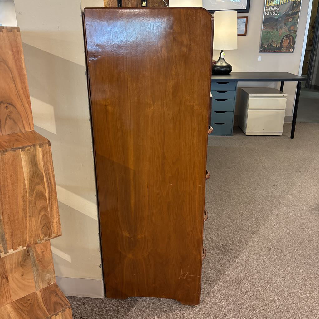 Vintage Waterfall 5 Drawer Highboy