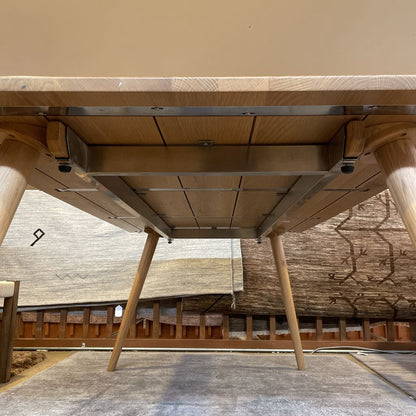 Extendable Blonde Oak Dining Table