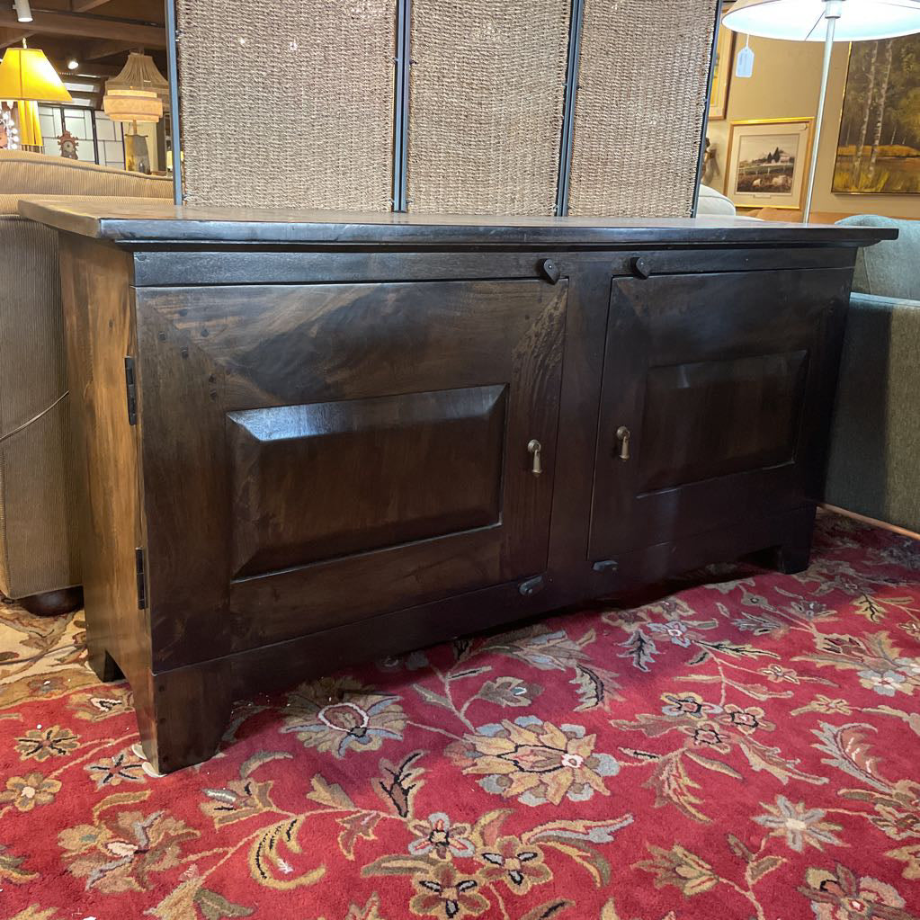 Crate & Barrel Basque Black Wood Credenza