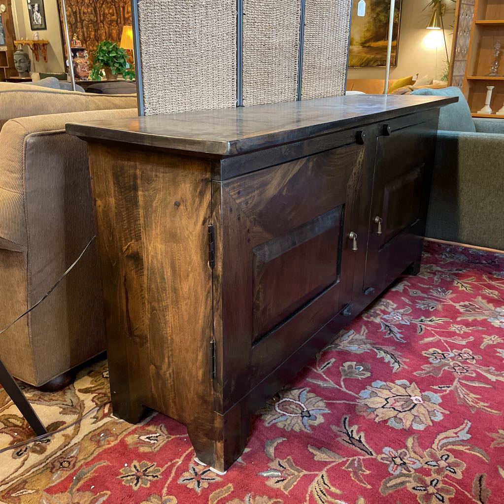 Crate & Barrel Basque Black Wood Credenza