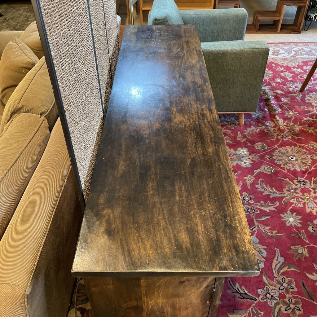 Crate & Barrel Basque Black Wood Credenza
