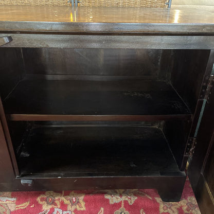 Crate & Barrel Basque Black Wood Credenza