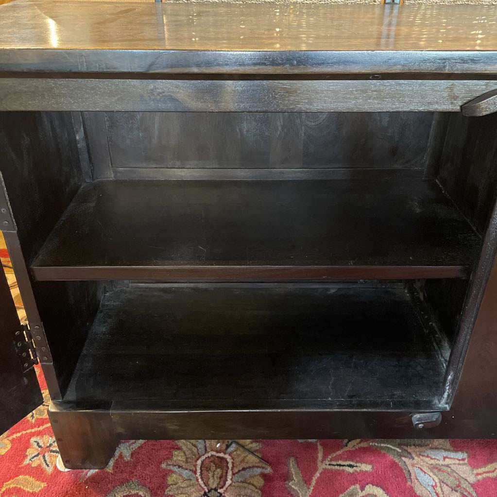 Crate & Barrel Basque Black Wood Credenza