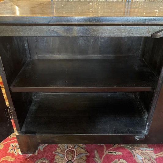 Crate & Barrel Basque Black Wood Credenza C CABINETS