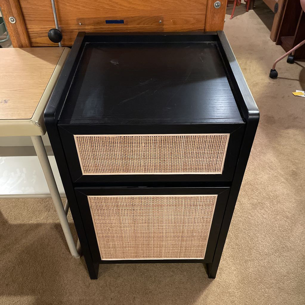Article Black & Cane File Cabinet