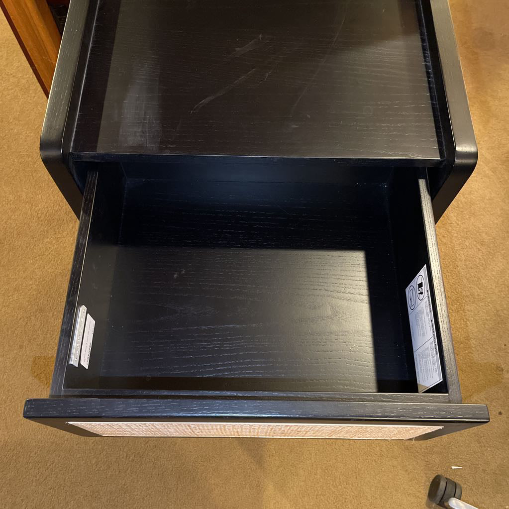 Article Black & Cane File Cabinet