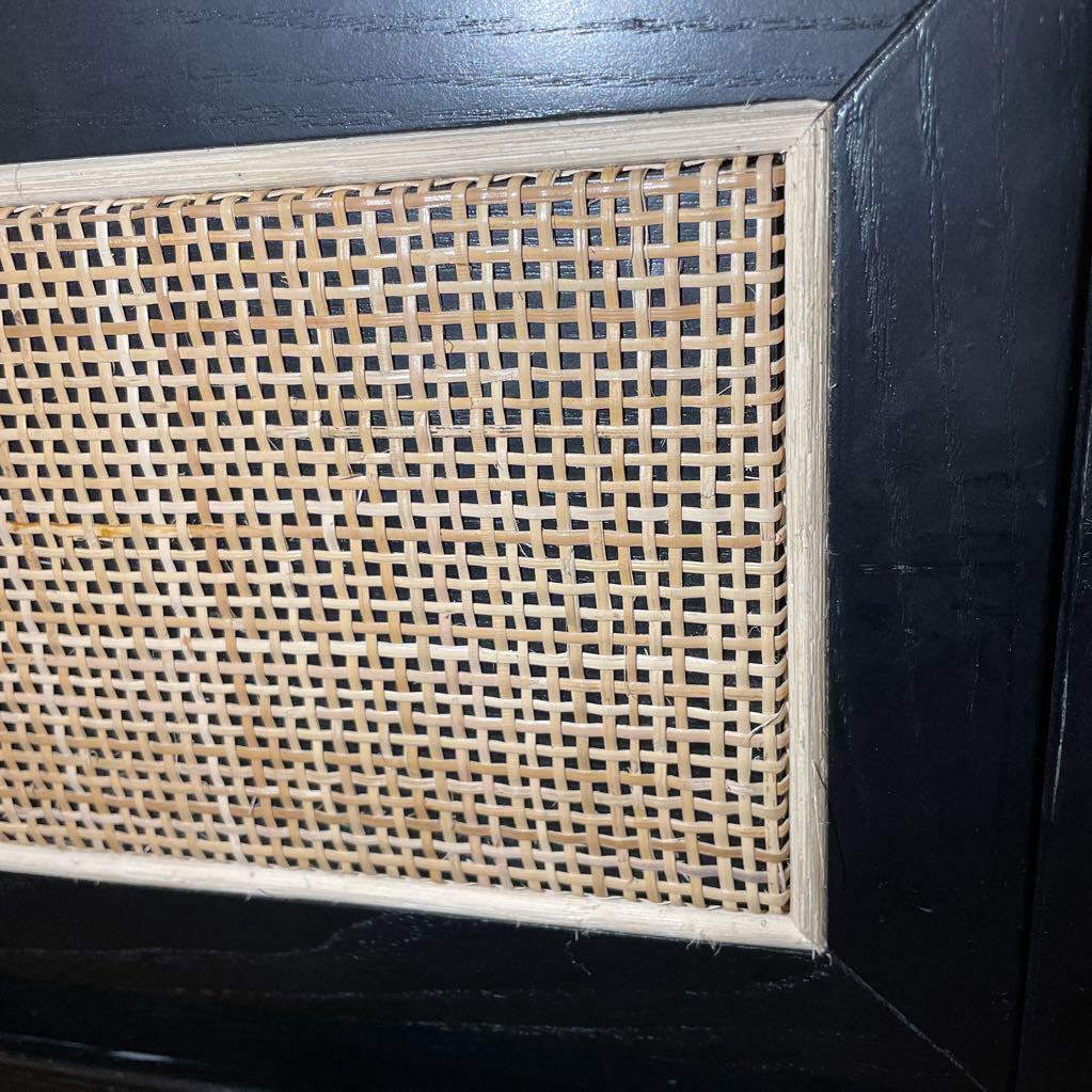 Article Black & Cane File Cabinet