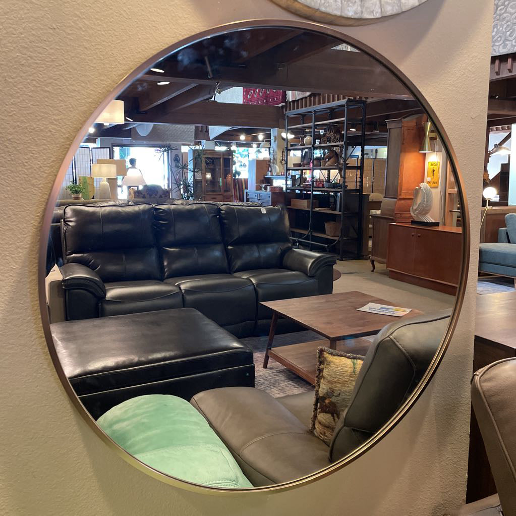 Copper Round Mirror