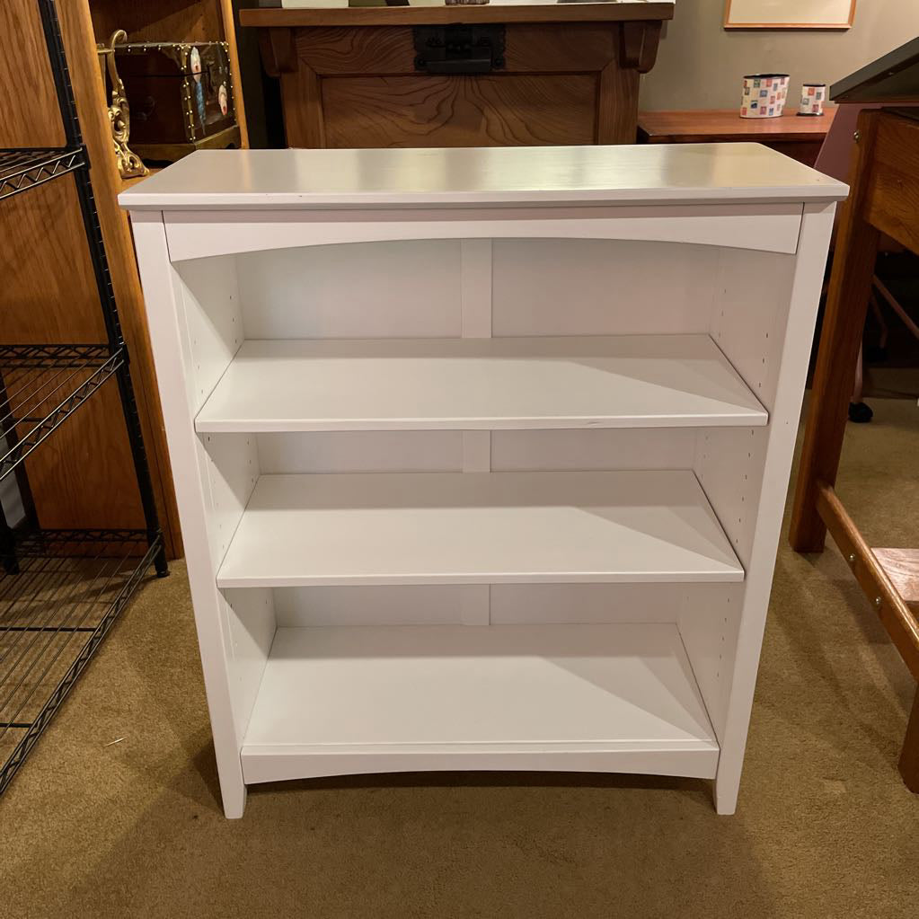 White Low 3 Tier Bookcase